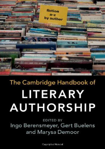 The Cambridge Handbook of Literary Authorship