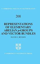 Representations of Elementary Abelian P-Groups and Vector Bundles