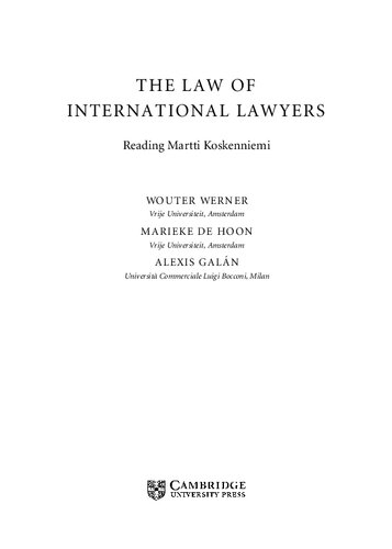 The Law of International Lawyers