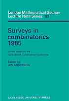 Surveys in Combinatorics 1985