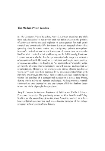 The Modern Prison Paradox