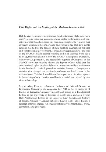 Civil Rights and the Making of the Modern American State