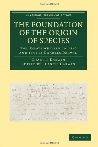 The Foundation of the Origin of Species