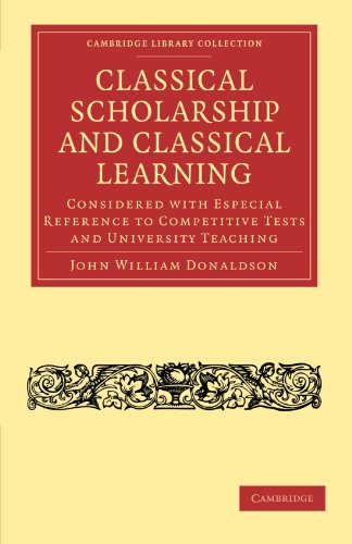 Classical Scholarship and Classical Learning