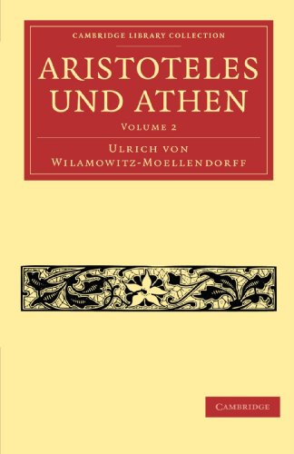 Aristoteles Und Athen - Volume 2