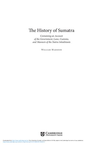 The History of Sumatra