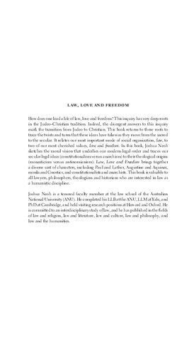 Law, Love and Freedom