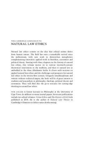 The Cambridge Companion to Natural Law Ethics