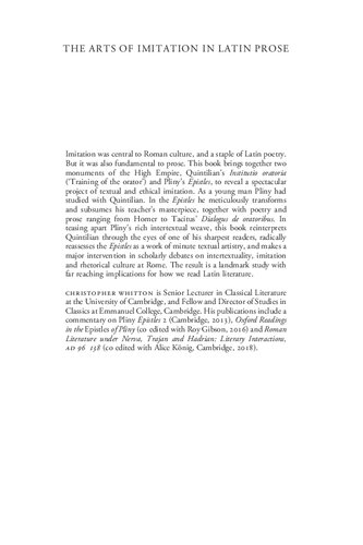 The Arts of Imitation in Latin Prose
