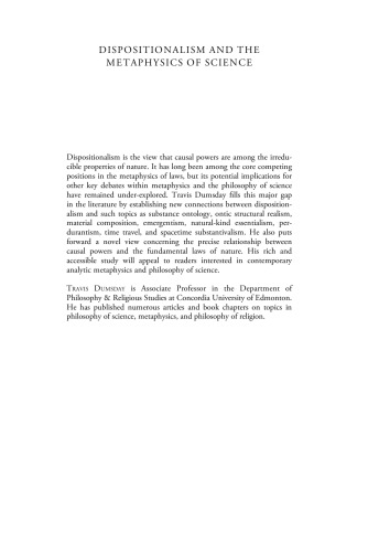 Dispositionalism and the Metaphysics of Science