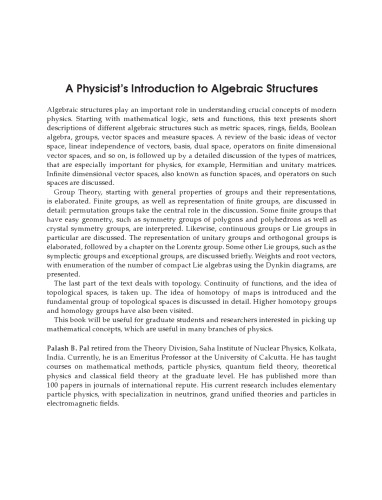 A Physicist's Introduction to Algebraic Structures