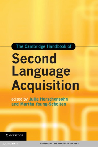 The Cambridge Handbook of Second Language Acquisition