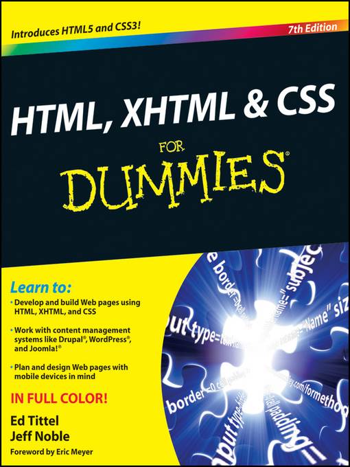 HTML, XHTML & CSS For Dummies