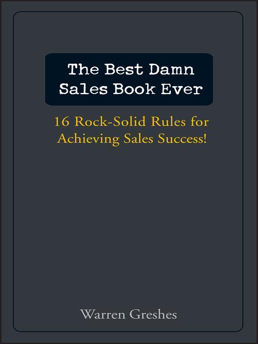 The Best Damn Sales Book Ever