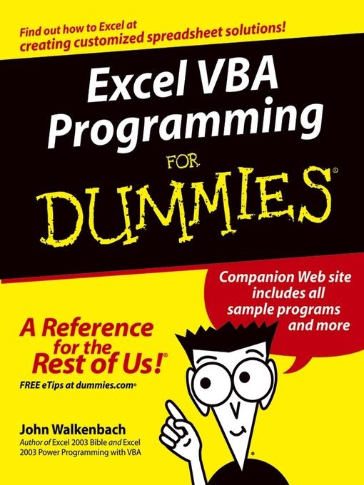 Excel VBA Programming For Dummies