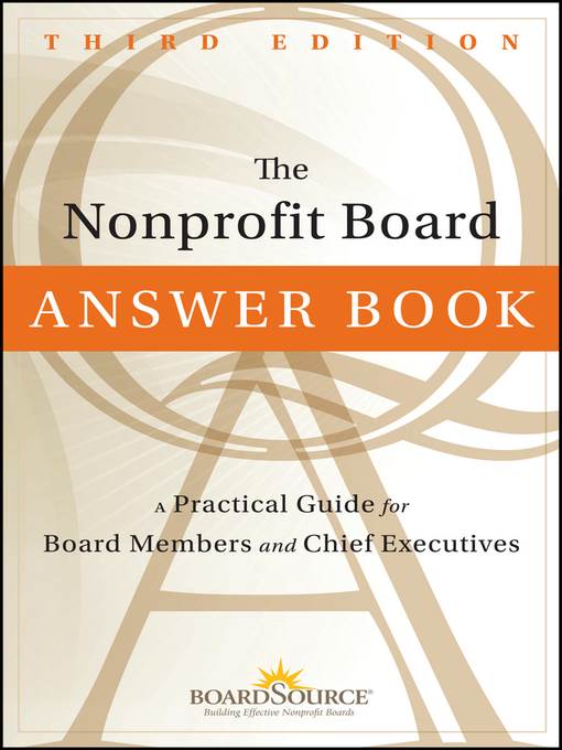 The Nonprofit Board Answer Book