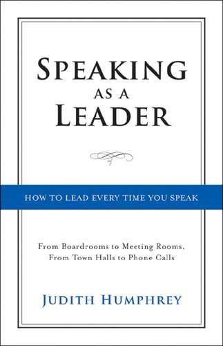 Speaking as a Leader