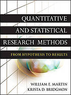 Quantitative and Statistical Research Methods