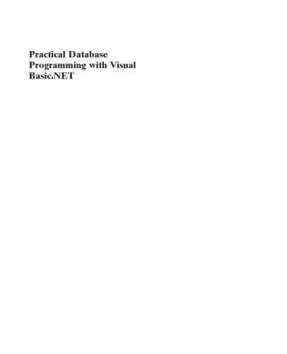 Practical database programming with Visual Basic