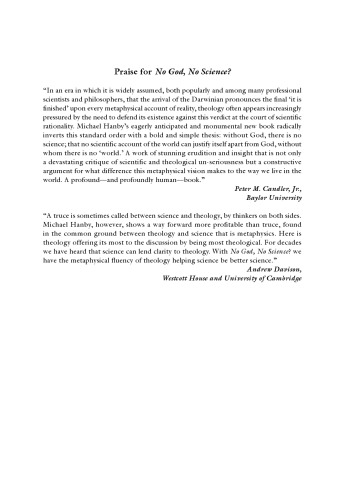 No God, no science? : theology, cosmology, biology