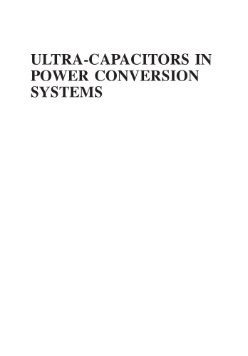 Ultra-Capacitors in Power Conversion Systems