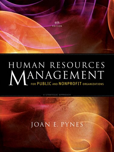 Human Resources Management for Public and Nonprofit Organizations