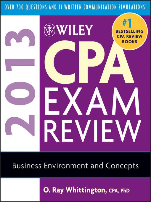 Wiley CPA Exam Review 2013, Business Environment and Concepts