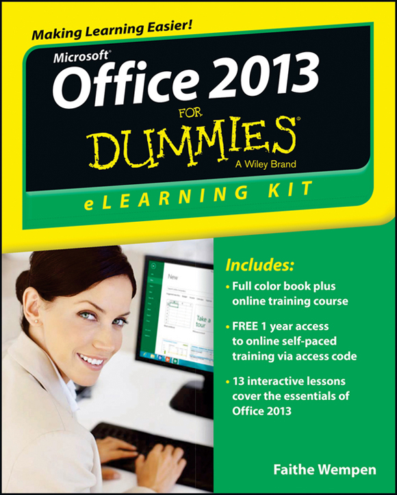 Office 2013 Elearning Kit for Dummies