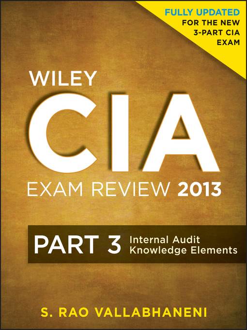 Wiley CIA Exam Review 2013, Internal Audit Knowledge Elements