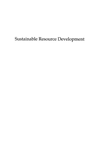 Sustainable resource development