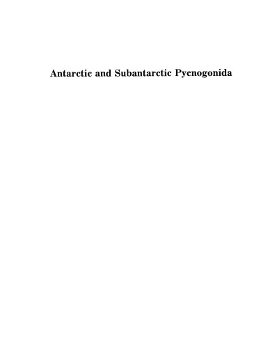 Antarctic and subantarctic Pycnogonida : Ammotheidae and Austrodecidae