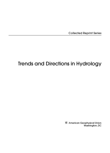 Trends and directions in hydrology.