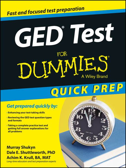 GED Test For Dummies, Quick Prep Edition