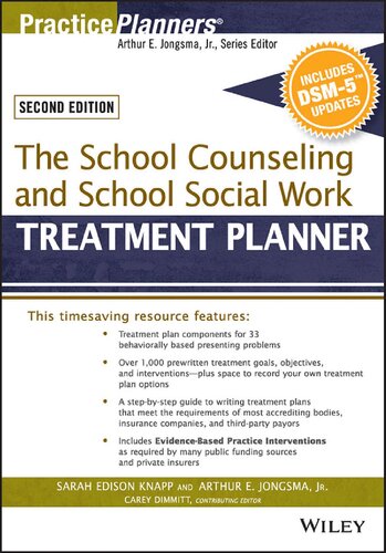 The School Counseling and School Social Work Treatment Planner, with Dsm-5 Updates