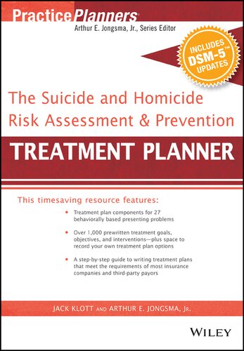 The Suicide and Homicide Risk Assessment and Prevention Treatment Planner, with Dsm-5 Updates