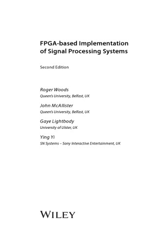 Fpga-Based Implementation of Signal Processing Systems