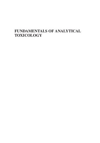 Fundamentals of Analytical Toxicology