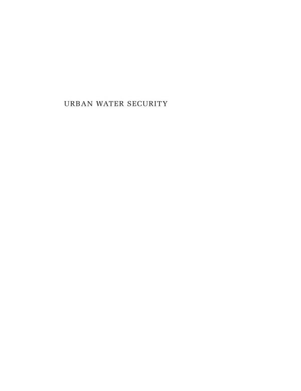 Urban water security