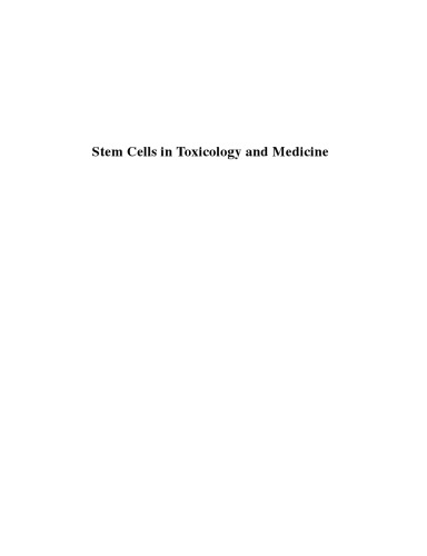 Stems Cells in Toxicology and Medicine