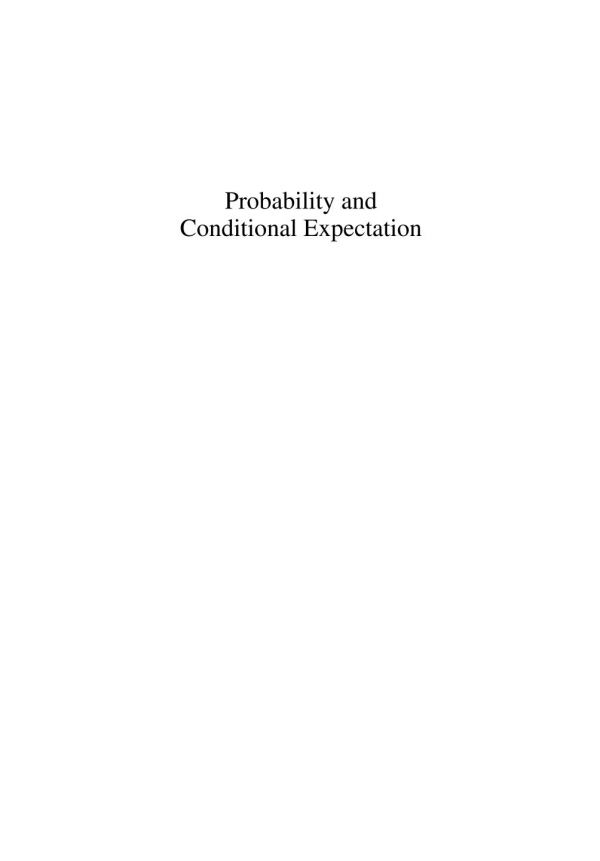 Probability and Conditional Expectation