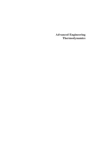 Advanced Engineering Thermodynamics