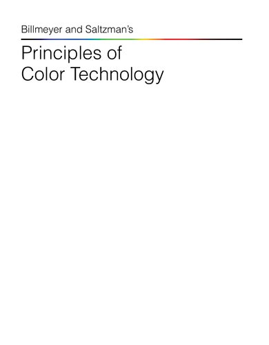 Billmeyer and Saltzman's Principles of Color Technology