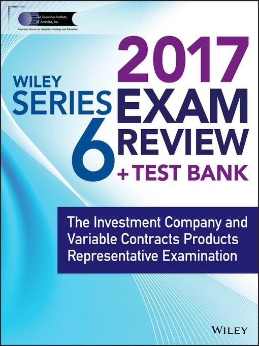 Wiley FINRA Series 6 Exam Review 2017