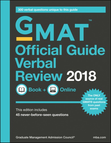 GMAT Official Verbal Guide 2018 + Online Test Bank