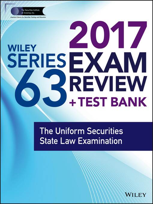 Wiley FINRA Series 63 Exam Review 2017