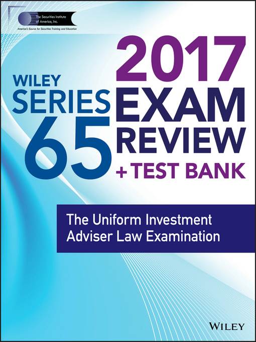 Wiley FINRA Series 65 Exam Review 2017