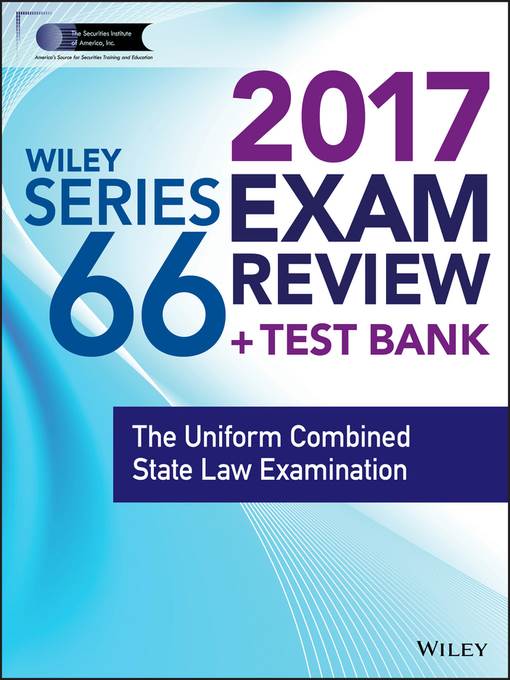 Wiley FINRA Series 66 Exam Review 2017