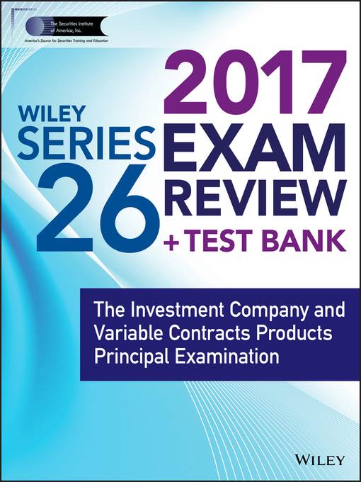 Wiley FINRA Series 26 Exam Review 2017