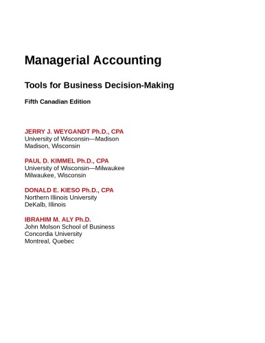 Managerial Accounting