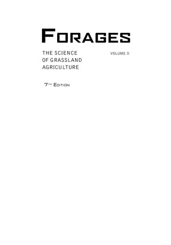 Forages, Volume 2